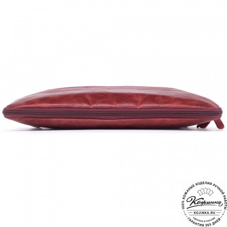 Кожаная деловая сумка "Ральф" (бордо антик) 